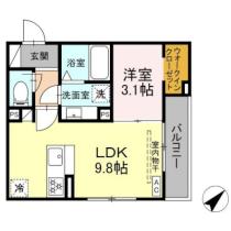 ＤーＨｉｌｌｓ小松 301 ｜ 静岡県浜松市浜名区小松（賃貸アパート1LDK・3階・32.07㎡） その2