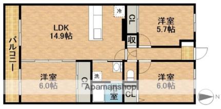 セラヴィー弐番館_間取り_0