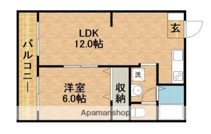 静岡県浜松市中央区渡瀬町(賃貸マンション1LDK・1階・39.74㎡)の写真 その2