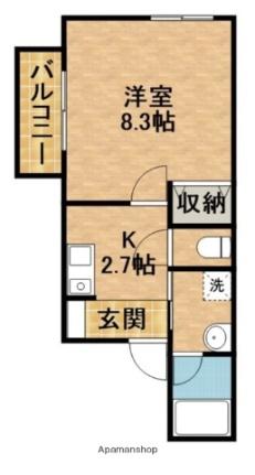 静岡県浜松市中央区海老塚１丁目(賃貸マンション1K・4階・26.10㎡)の写真 その2