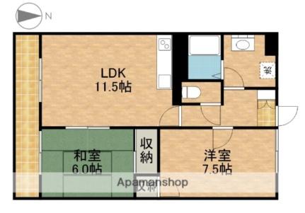 静岡県浜松市中央区曳馬３丁目(賃貸マンション2LDK・3階・56.07㎡)の写真 その2