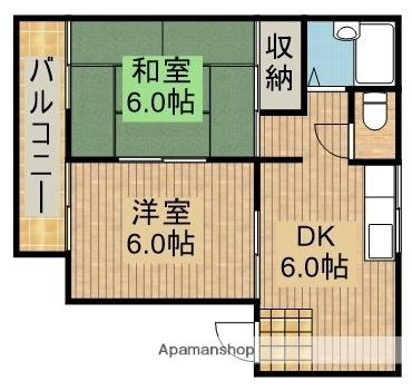 静岡県浜松市中央区中島３丁目(賃貸アパート2DK・1階・33.12㎡)の写真 その2