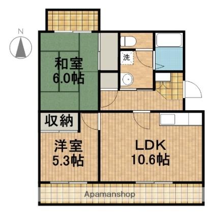 ラフォーレ向平 ｜静岡県浜松市中央区富塚町(賃貸マンション2LDK・1階・50.58㎡)の写真 その2