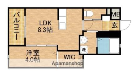 静岡県浜松市中央区助信町(賃貸マンション1LDK・2階・35.43㎡)の写真 その2