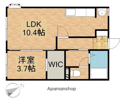 静岡県浜松市中央区和合町(賃貸アパート1LDK・1階・35.30㎡)の写真 その2