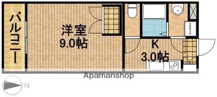 静岡県浜松市中央区細島町(賃貸マンション1K・2階・25.92㎡)の写真 その2
