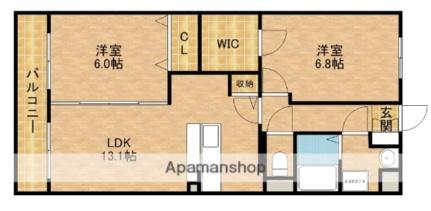 静岡県浜松市中央区高丘北３丁目(賃貸マンション2LDK・2階・59.96㎡)の写真 その2