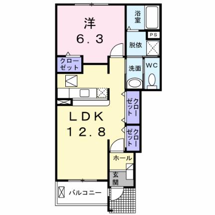 クローバー赤土　II 103｜静岡県菊川市赤土(賃貸アパート1LDK・1階・46.49㎡)の写真 その2