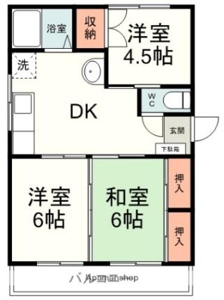 北ビューハイツ 102｜静岡県静岡市葵区北安東１丁目(賃貸マンション3DK・1階・63.37㎡)の写真 その2