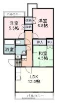 エステート岩崎 30C ｜ 静岡県静岡市駿河区高松１丁目（賃貸マンション3LDK・3階・64.84㎡） その2