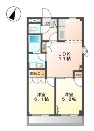 ロジュモ（ＬＯＧＥＭＥＮＴ） 501｜静岡県静岡市駿河区大谷３丁目(賃貸マンション2LDK・5階・51.30㎡)の写真 その2