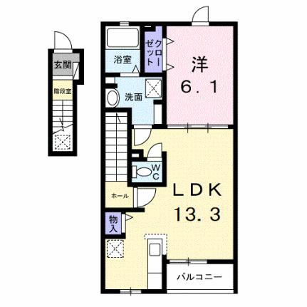 セラス 202｜静岡県静岡市駿河区高松(賃貸アパート1LDK・2階・46.90㎡)の写真 その2