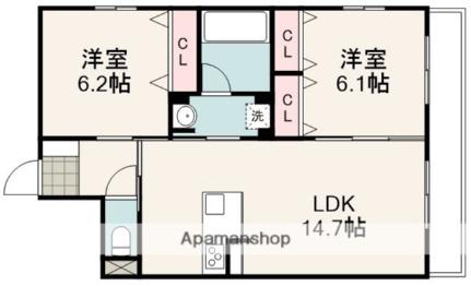 ヴェリタ曲金 301｜静岡県静岡市駿河区曲金２丁目(賃貸マンション2LDK・3階・62.55㎡)の写真 その2