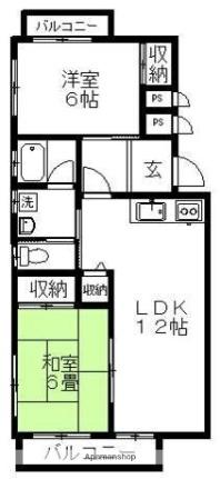 シャングリラ淡島ＩＩＩ 102 ｜ 静岡県静岡市清水区淡島町（賃貸マンション2LDK・1階・53.80㎡） その2