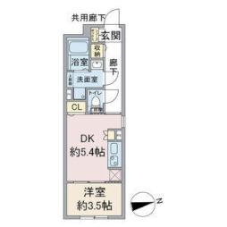 ＣＲＥＳＴ　ＴＡＰＰ大曽根 4階1DKの間取り