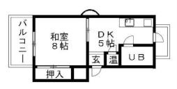 ブルーデル千種 2階1Kの間取り