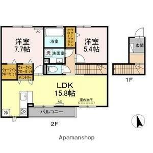 ベルアローラ ｜愛知県長久手市井堀(賃貸アパート2LDK・2階・70.61㎡)の写真 その2