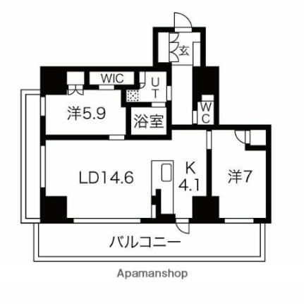 ローレルタワー藤が丘 ｜愛知県名古屋市名東区明が丘(賃貸マンション2LDK・16階・72.31㎡)の写真 その2