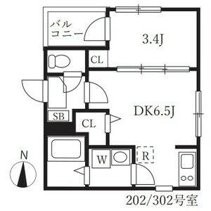 ディーラ鳴海 202｜愛知県名古屋市緑区鳴海町字下中(賃貸アパート1DK・2階・25.53㎡)の写真 その2