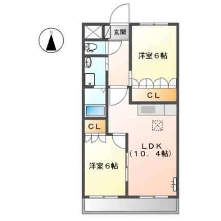 ペルス・ネージュ 102｜愛知県北名古屋市宇福寺天神(賃貸アパート2LDK・1階・51.30㎡)の写真 その2