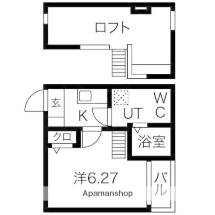 ビルーチェ　Ｂ棟 ｜愛知県名古屋市中川区野田１丁目(賃貸アパート1K・2階・20.37㎡)の写真 その2