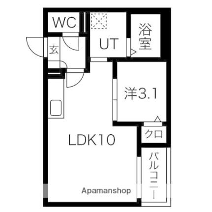 Ｊａｃｋ　ｋａｎｓｅｉIII  ｜ 愛知県名古屋市港区寛政町２丁目（賃貸アパート1LDK・2階・31.16㎡） その2