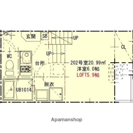 ハーモニーテラス西日置II ｜愛知県名古屋市中川区西日置２丁目(賃貸アパート1K・2階・20.99㎡)の写真 その2