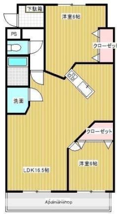 シャルマンII 401｜三重県四日市市川北１丁目(賃貸マンション2LDK・4階・61.84㎡)の写真 その2