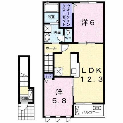 コスモスＡ 202｜三重県四日市市高浜新町(賃貸アパート2LDK・2階・56.15㎡)の写真 その2