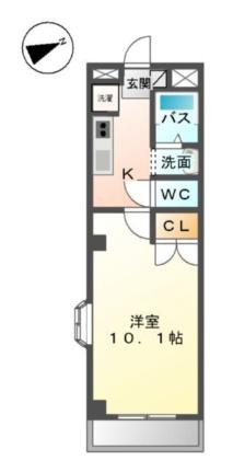 アネモネ 505｜三重県四日市市中浜田町(賃貸マンション1K・5階・29.40㎡)の写真 その2