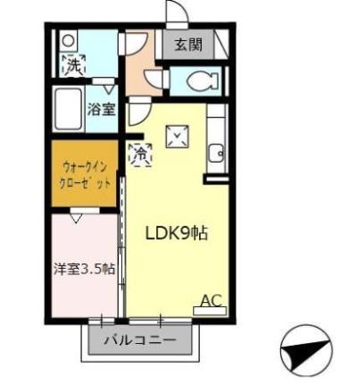 グランモア　Ｓ 106｜三重県桑名市大字江場(賃貸アパート1R・1階・33.61㎡)の写真 その2