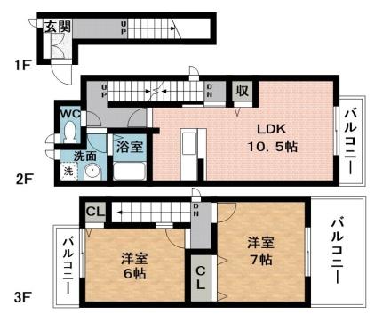 サニーレジデンス上野II 201｜三重県伊賀市三田(賃貸アパート2LDK・2階・65.64㎡)の写真 その2