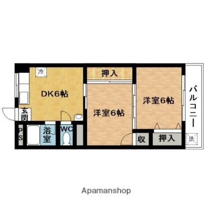 三重県名張市栄町(賃貸マンション2DK・1階・35.00㎡)の写真 その2