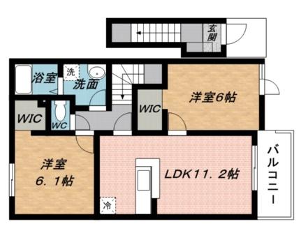 カルムメゾンII 202｜三重県名張市鴻之台４番町(賃貸アパート2LDK・2階・57.64㎡)の写真 その2