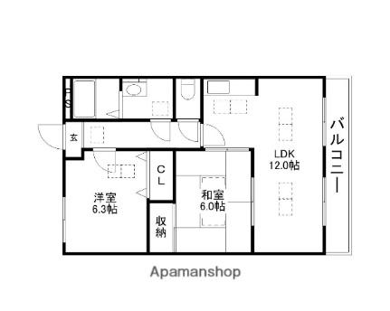 ＲＩＶＥＲ　ＡＮＮＥ　ＲＥＮＡ（リバーアンルネ） 305｜滋賀県野洲市市三宅(賃貸マンション2LDK・3階・53.33㎡)の写真 その2