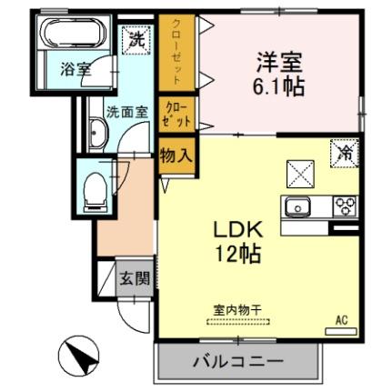 Ｔａｋｅｅｍｕ（タケーム） 102 ｜ 滋賀県甲賀市水口町神明（賃貸アパート1LDK・1階・46.18㎡） その2