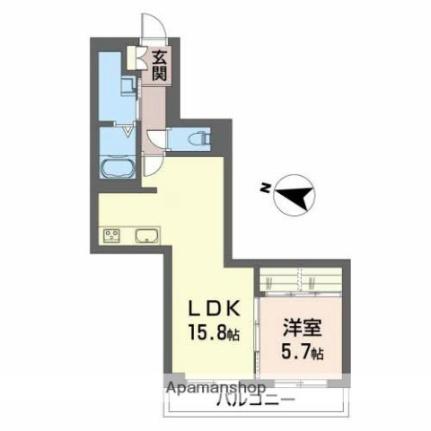 ノルウェジアンウッド室町 202｜滋賀県長浜市室町(賃貸アパート1LDK・2階・52.38㎡)の写真 その2