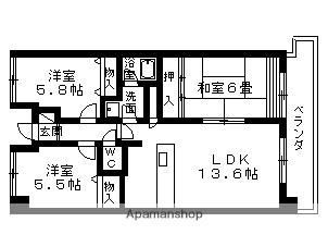 ＥＡＳＴ・1 505｜滋賀県大津市萱野浦(賃貸マンション3LDK・5階・70.27㎡)の写真 その2