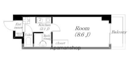 エスペランツ琵琶湖 1816｜滋賀県草津市青地町(賃貸マンション1K・8階・23.78㎡)の写真 その2