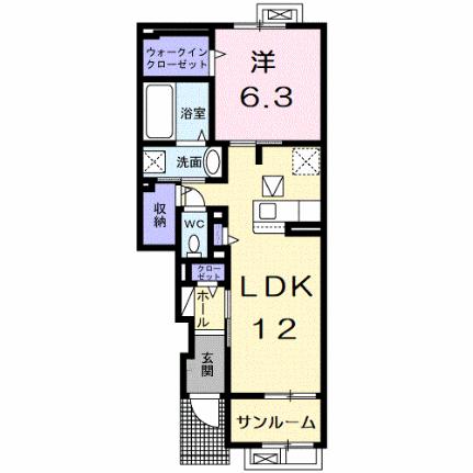 カーサ　アリエッタ 102｜滋賀県長浜市高月町高月(賃貸アパート1LDK・1階・50.03㎡)の写真 その2