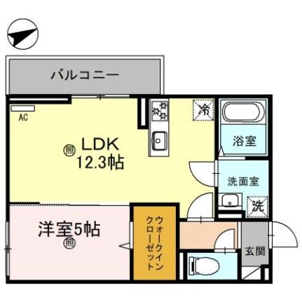 滋賀県大津市大江１丁目(賃貸アパート1LDK・2階・42.79㎡)の写真 その2