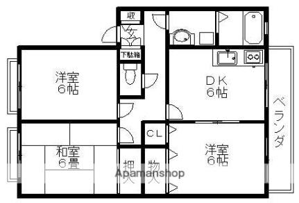 滋賀県大津市高砂町(賃貸アパート3DK・1階・59.70㎡)の写真 その2