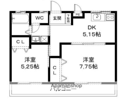 マッシヴハウス 211｜滋賀県守山市播磨田町(賃貸アパート2DK・2階・41.31㎡)の写真 その2