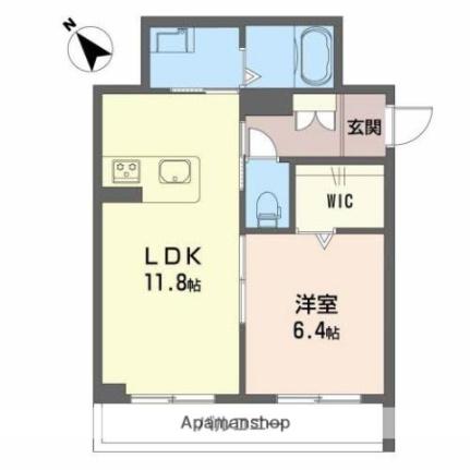 滋賀県彦根市稲枝町(賃貸アパート1LDK・3階・45.42㎡)の写真 その2