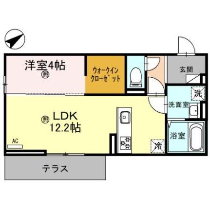 滋賀県大津市大江１丁目(賃貸アパート1LDK・1階・41.86㎡)の写真 その2