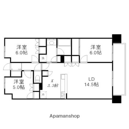 滋賀県守山市梅田町(賃貸マンション3LDK・8階・75.12㎡)の写真 その2