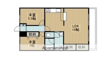 サンハイツ南志賀 406｜滋賀県大津市見世１丁目(賃貸マンション2LDK・4階・65.86㎡)の写真 その2