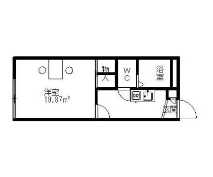 レオパレスジュネス　いぶき 303｜滋賀県彦根市後三条町(賃貸マンション1K・3階・19.87㎡)の写真 その2