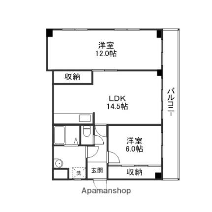 シャトープリローダII 301｜滋賀県草津市野村８丁目(賃貸マンション2LDK・4階・72.49㎡)の写真 その2