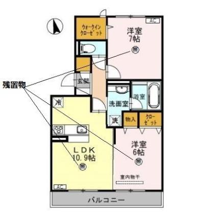 コモレビ　ガーデン 305｜滋賀県甲賀市水口町西林口(賃貸アパート2LDK・3階・58.01㎡)の写真 その2